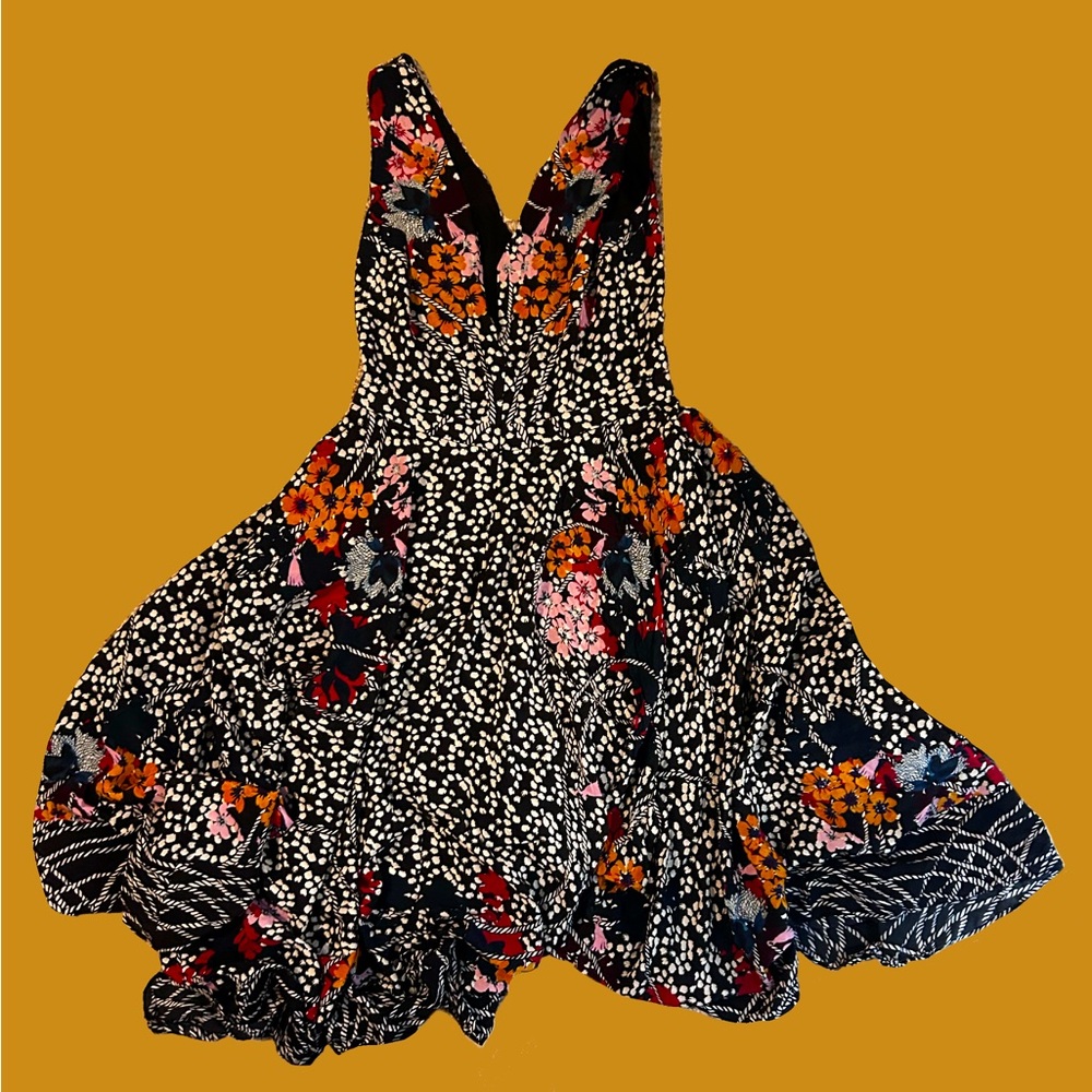 SALONI Multi-Printed Zuri V-Neck Silk, Sleeveless Midi Dress